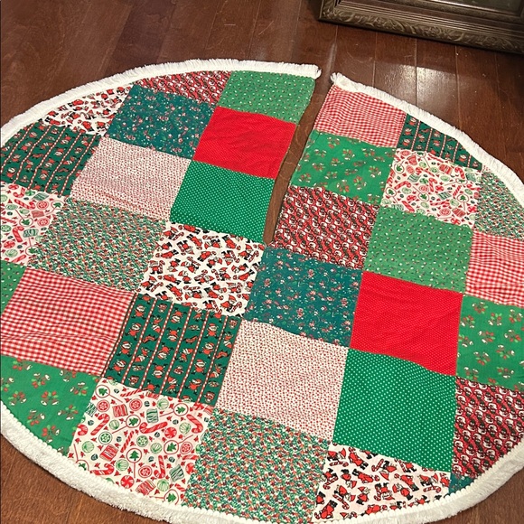 Other - Patchwork Christmas Tree Skirt - Red, Green, White